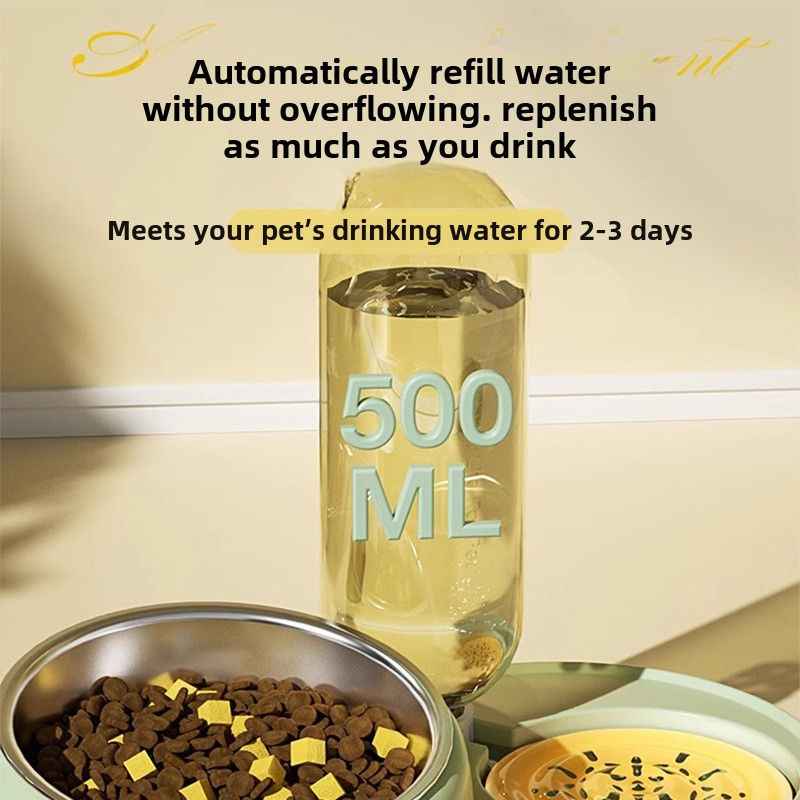 Double Bowl Pet Dish Manufacturer - Automatic Eco-Friendly Plastic Dispensing Feature