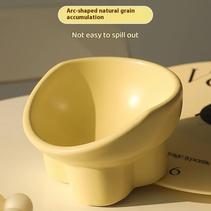 Slanted Ceramic Bowl Manufacturer - Eco-Friendly Large Diameter Anti-Spill Food Dish