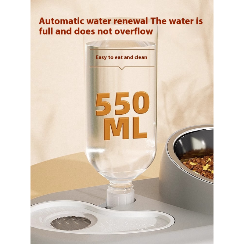 Pet Food Dispenser Factory - Automatic Cat Dog Anti-Spill Bowl Plastic Supplies