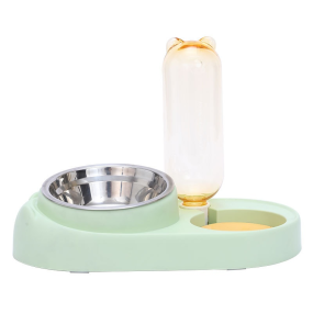 Double Bowl Pet Dish Manufacturer - Automatic Eco-Friendly Plastic Dispensing Feature