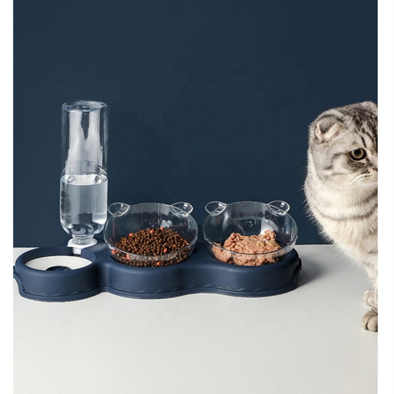 Automatic Feeder Manufacturer - Triple Dog Cat Bowls 15 Degree Tilt 360 Rotatable