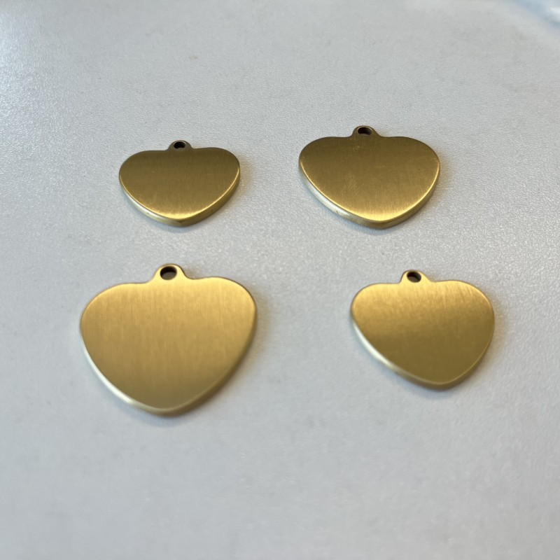 Brass Pet Tag Manufacturer - Premium Solid Heart-Shaped Custom Double-Sided Engraving