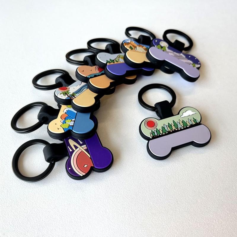 Bone-Shaped Pet Tag Factory - New Creative Silicone Custom Engraving QR Code