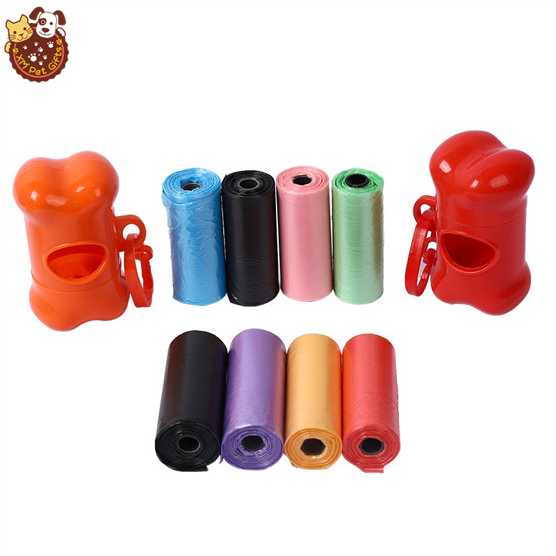 Bone Shape Bag Supplier - Wholesale Pure Colour Dog Poop Bag Dispenser Custom logo