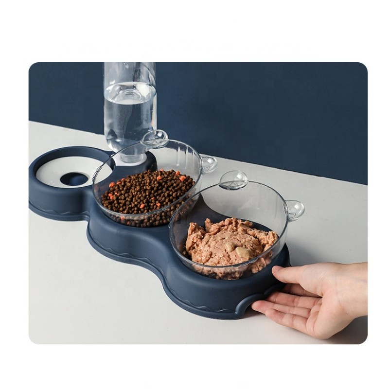 Automatic Feeder Manufacturer - Triple Dog Cat Bowls 15 Degree Tilt 360 Rotatable