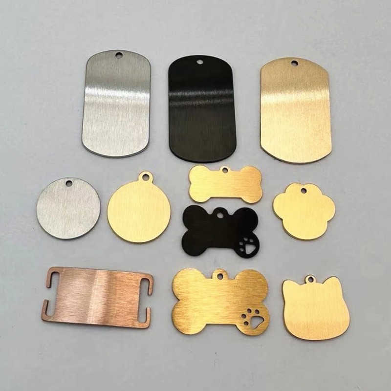 Pet ID Tag Manufacturer - Customizable Engraved Brushed Matte Stainless Steel