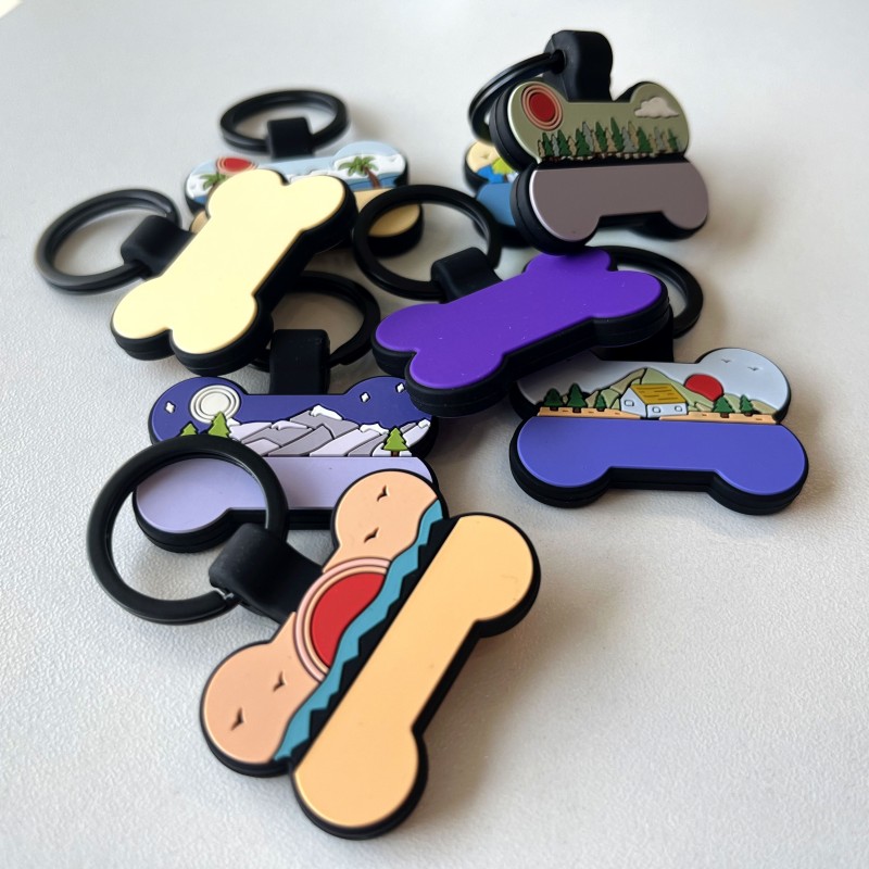Bone-Shaped Pet Tag Factory - New Creative Silicone Custom Engraving QR Code