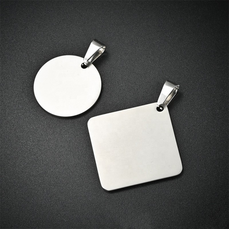 Matte Pet ID Tags Factory - Brushed Stainless Steel Non-Glossy Round Bone Shapes