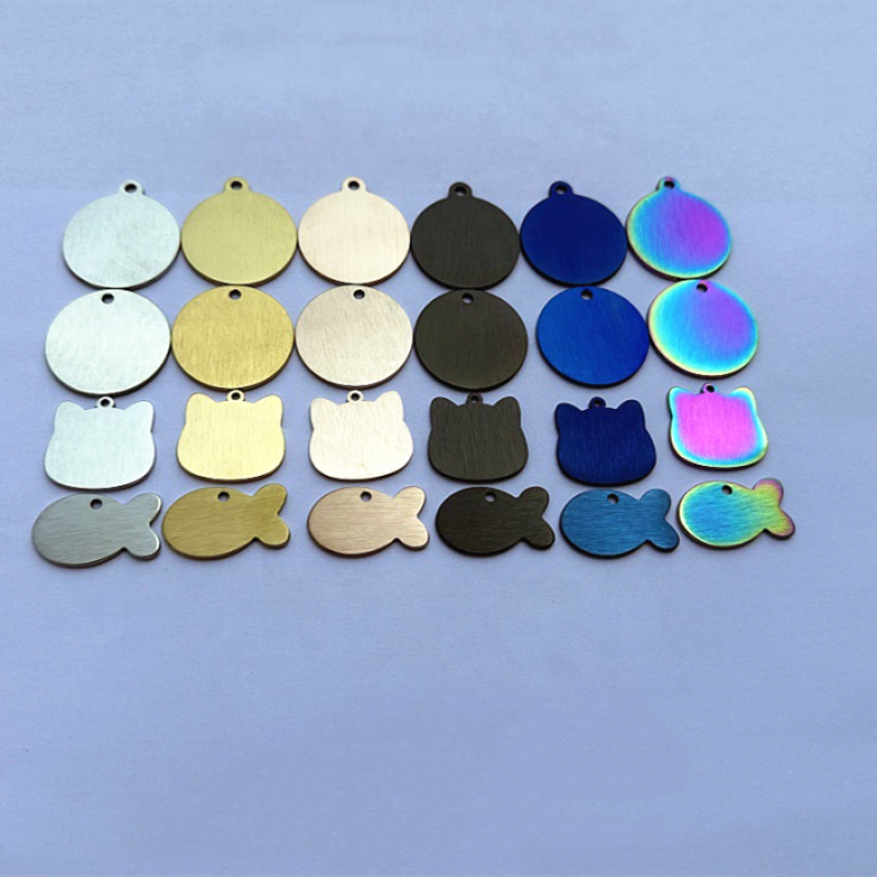 Pet ID Tag Manufacturer - Customizable Engraved Brushed Matte Stainless Steel