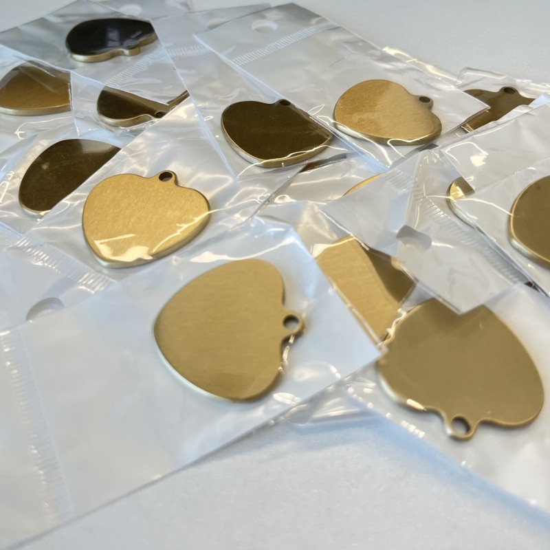Brass Pet Tag Manufacturer - Premium Solid Heart-Shaped Custom Double-Sided Engraving