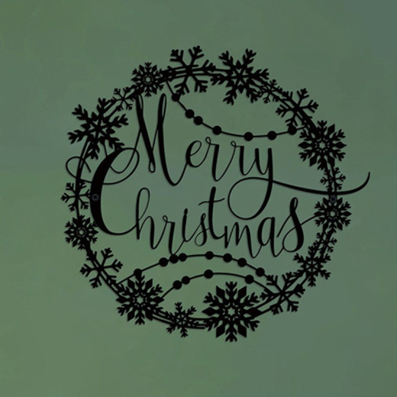 Christmas Wreath Supplier - Wrought Iron Snowflake Wreath Wall Hanging Holiday Home