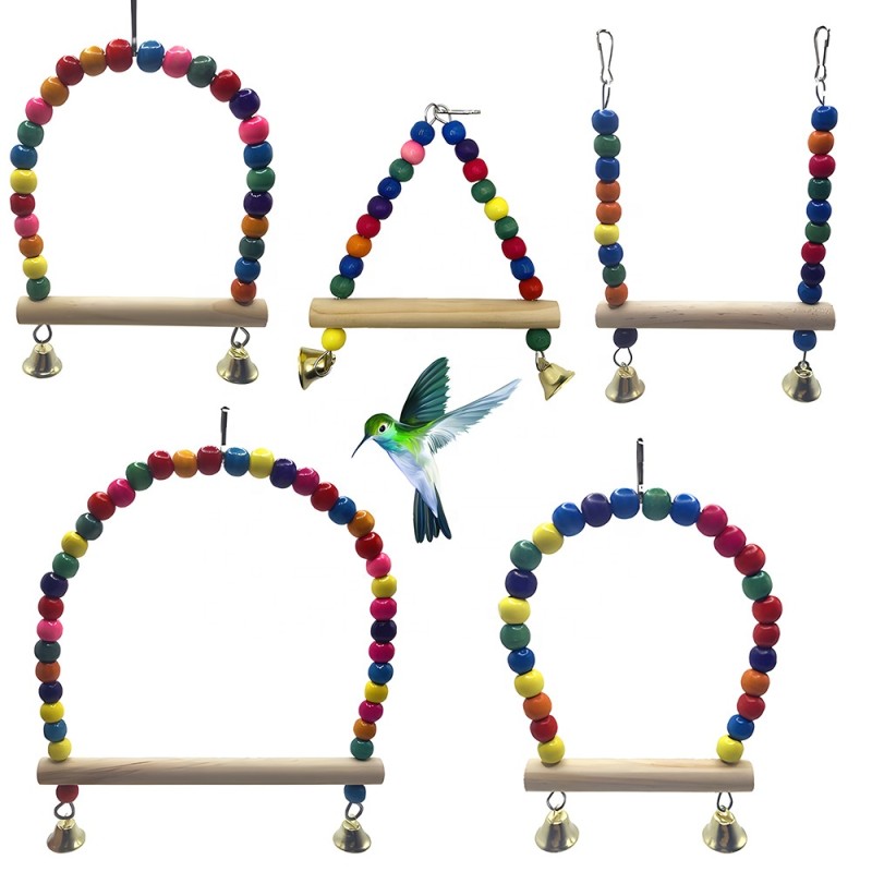 Bird Swing Factory - Colorful Swing Ladder Climbing Station Pole Cage Accessories