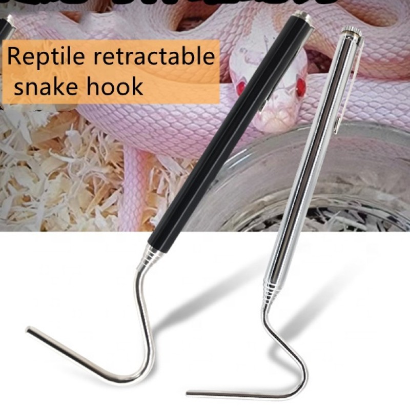 Snake Hook Factory - Stainless Steel Reptile Supplies Portable Retractable Catcher
