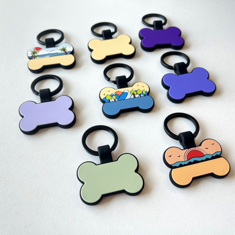 Bone-Shaped Pet Tag Factory - New Creative Silicone Custom Engraving QR Code