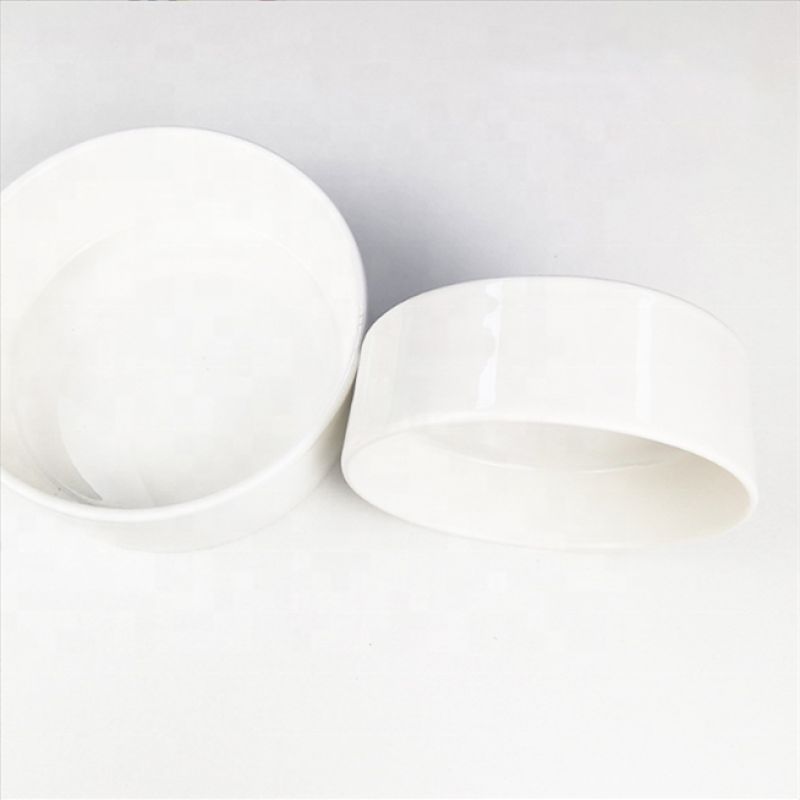 Sublimation Bowl Factory - White Blank Dog Cat Bowls Coated Ceramic Pet Bowl Custom