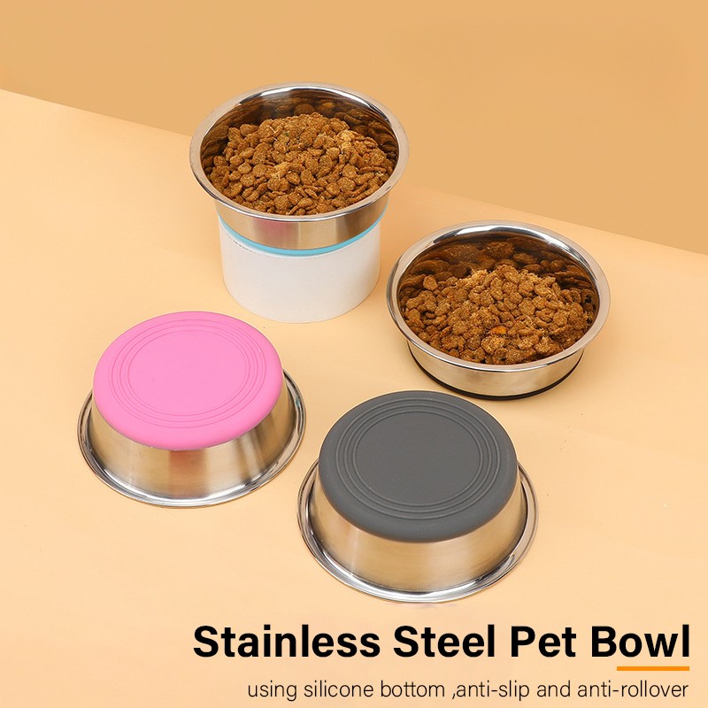 Anti-Upset Dog Bowl Manufacturer - Large Stainless Steel Silicone