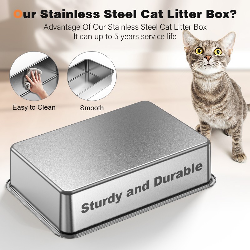 Cat Litter Tray Factory - High-Durable Stainless Steel Double Function