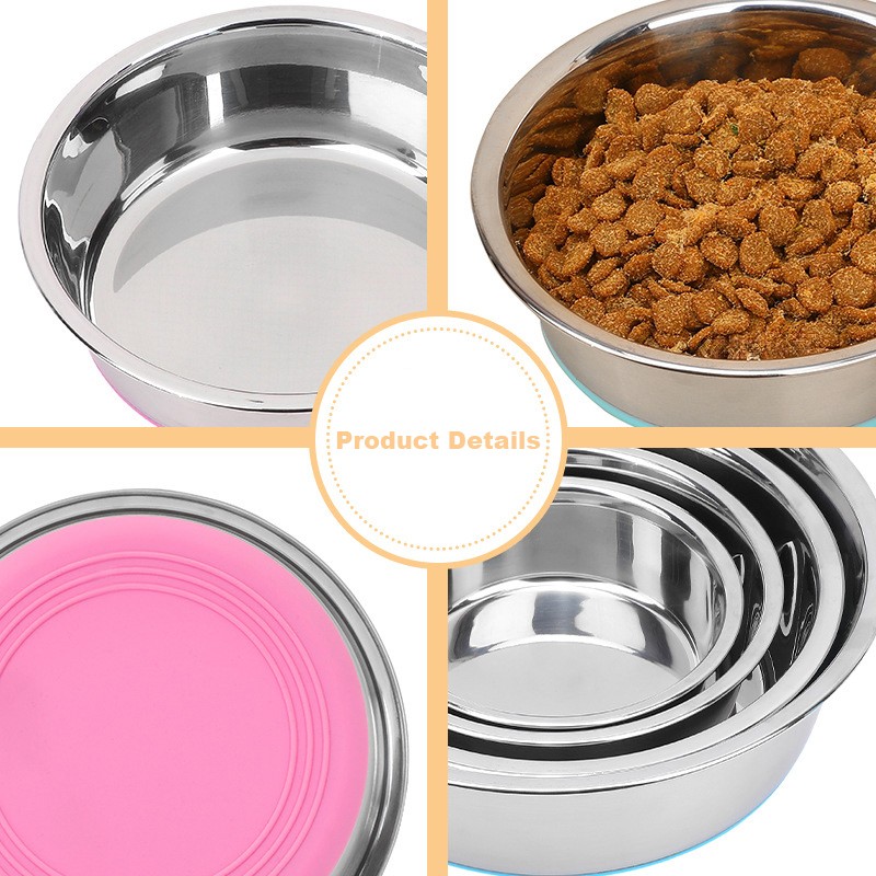 Anti-Upset Dog Bowl Manufacturer - Large Stainless Steel Silicone