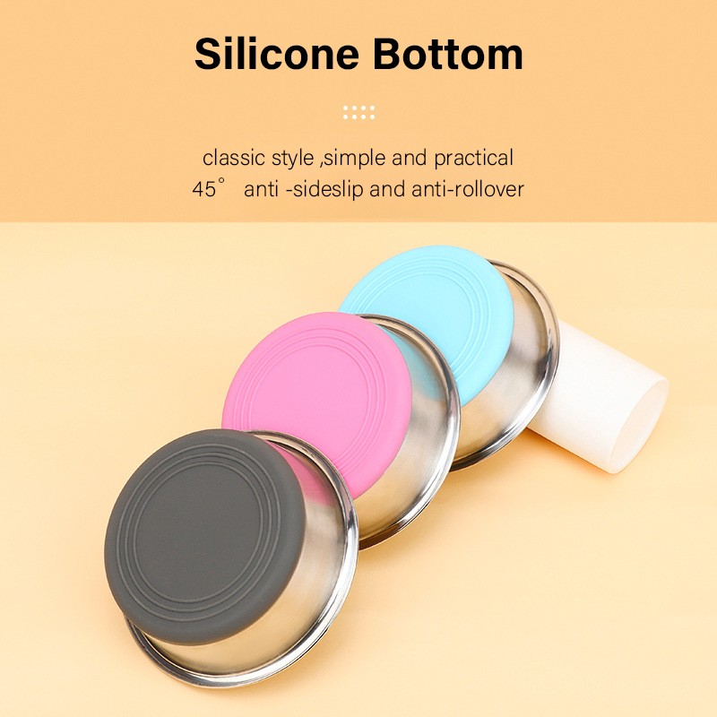 Anti-Upset Dog Bowl Manufacturer - Large Stainless Steel Silicone