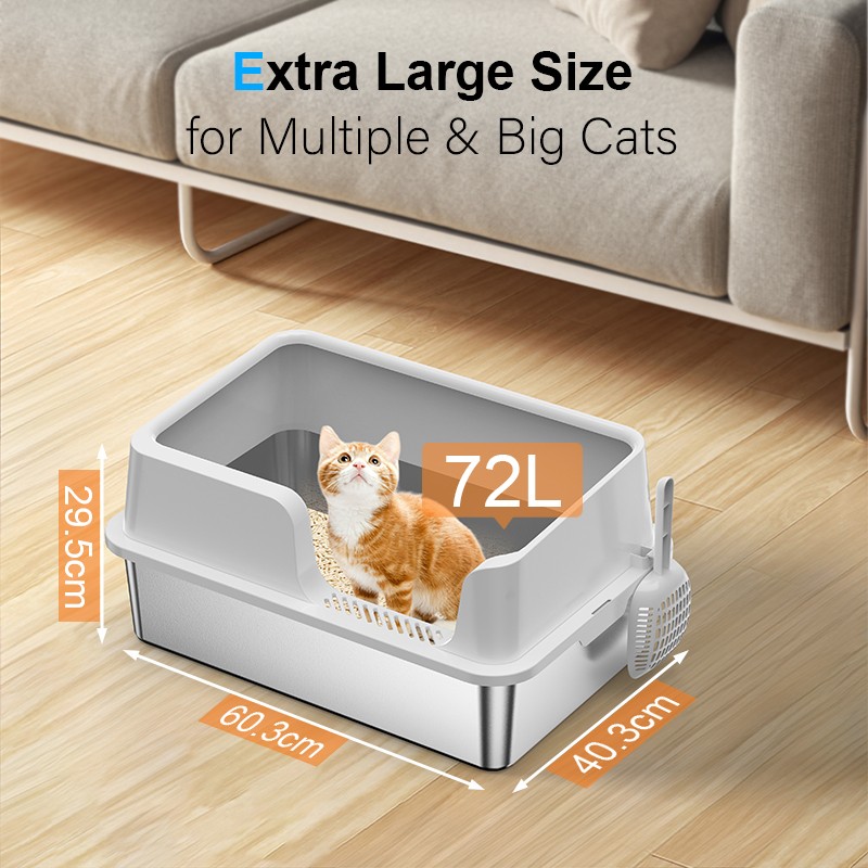 Stainless Steel Cat Litter Box Factory - Extra Large Enclosed Rust Proof