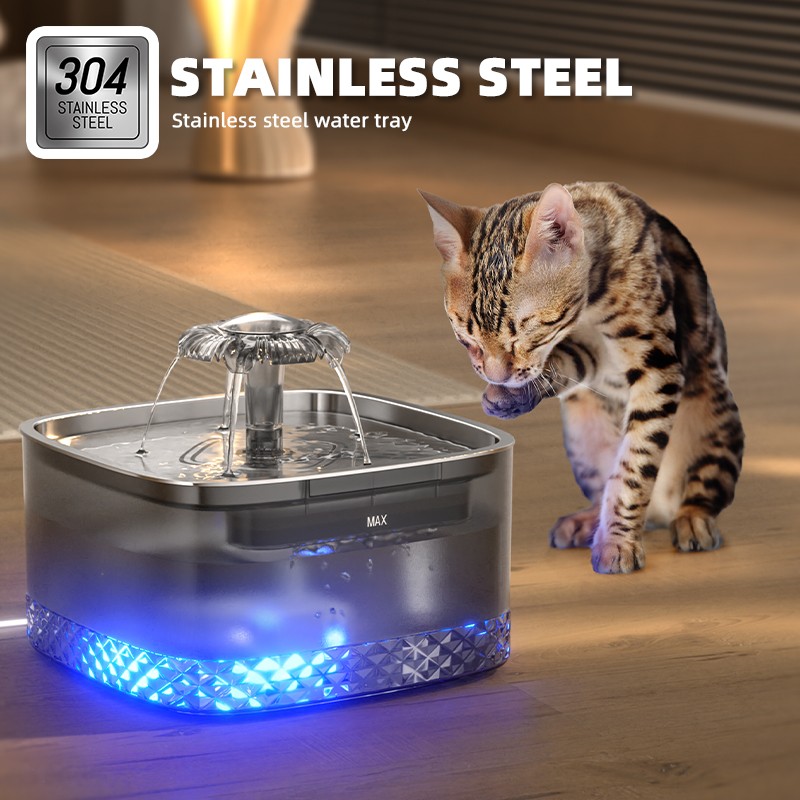 Cat Water Fountain Factory - Indoor 2L Stainless Steel Ultra Quiet