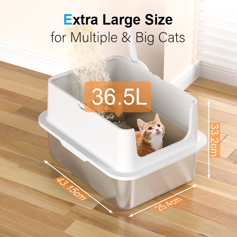 Cat Litter Box Supplier - 2025 XL Large Open Stainless Steel