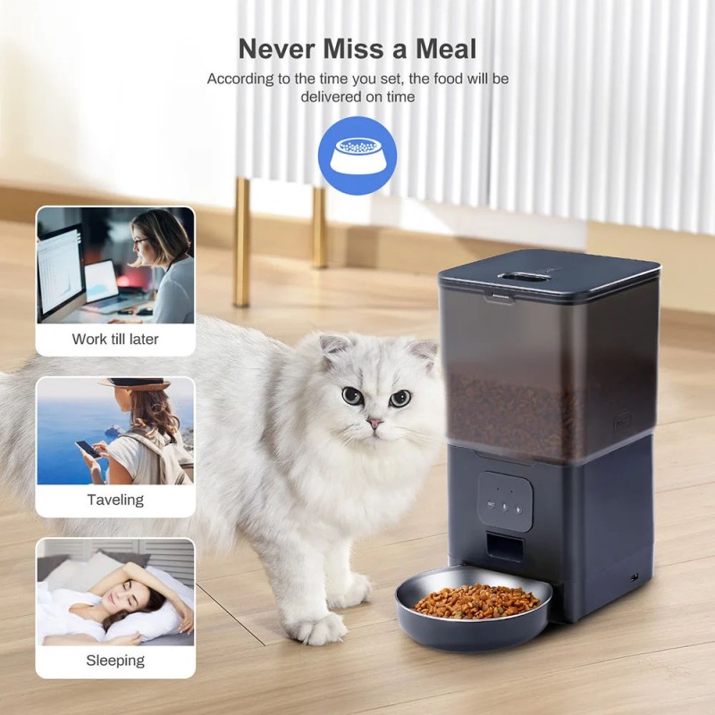 Smart Pet Feeder Supplier - Wifi Tuya App 6L Timed Eco Friendly