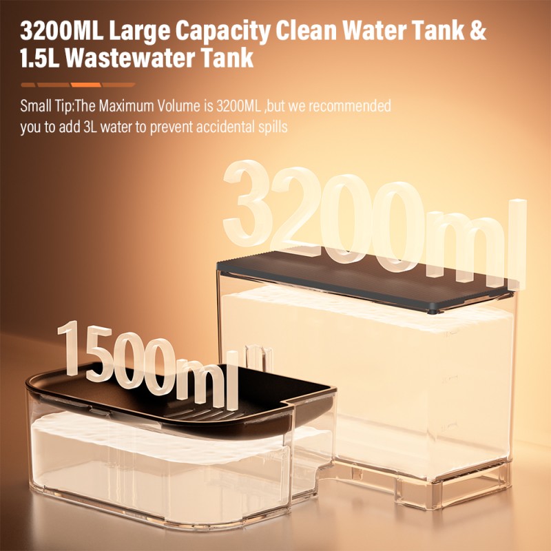 Wireless Pet Water Fountain Manufacturer - 3.2L Capacity No Filter