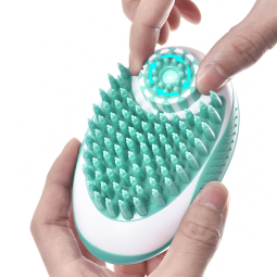 Pet Bath Brush Supplier - Gentle Massage Plastic Hair Removal Tool for Cats Dogs Coats Clean