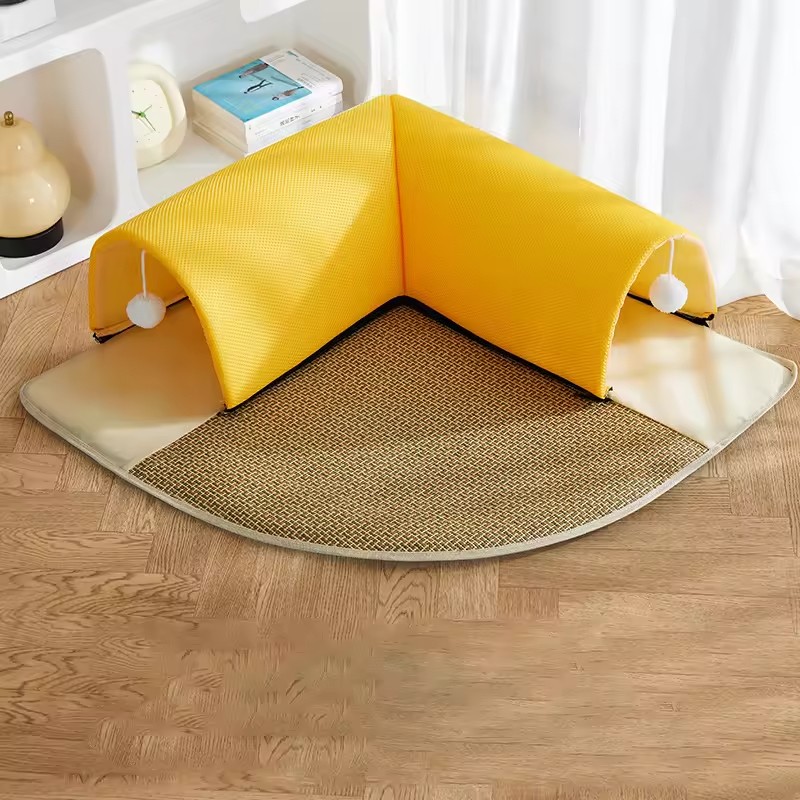 Cat Tunnel Bed Manufacturer - Wholesale 2 in 1 Cat Hole Dog Sleeping Mat Double Openings