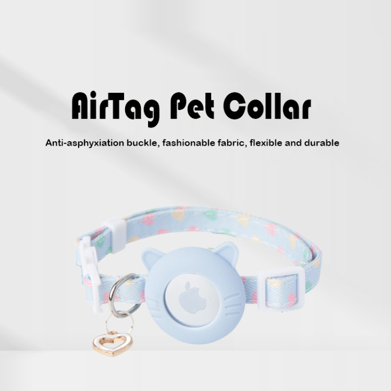 Cat Collar Manufacturer - Breakaway Safety with Protective Holder AirTag-Compatible Adjustable