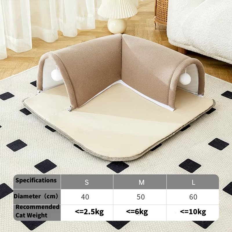 Cat Tunnel Bed Manufacturer - Wholesale 2 in 1 Cat Hole Dog Sleeping Mat Double Openings