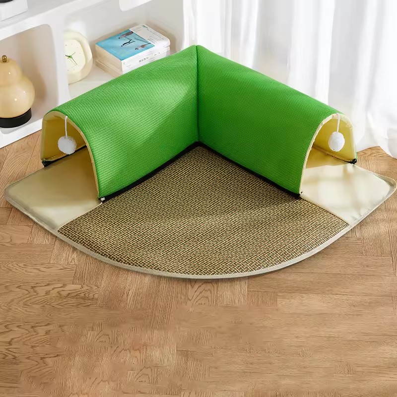 Cat Tunnel Bed Manufacturer - Wholesale 2 in 1 Cat Hole Dog Sleeping Mat Double Openings