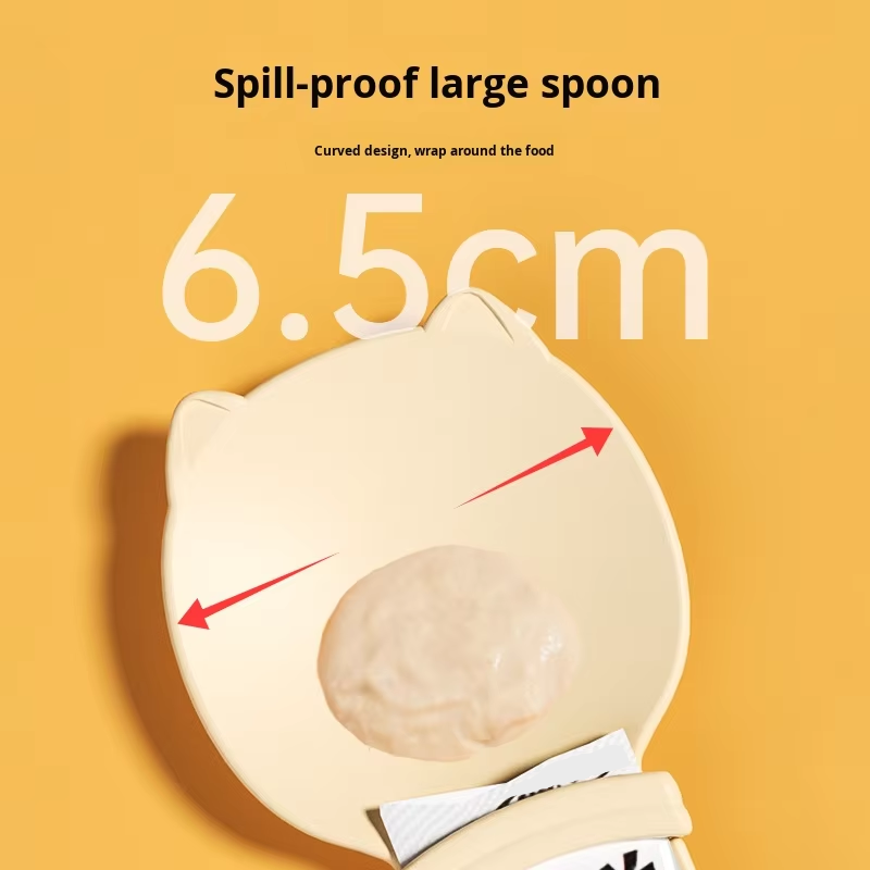 Cat Feeder Spoon Supplier - Durable Eco-Friendly Solid Pattern Plastic Snack Squeeze Opp Bag