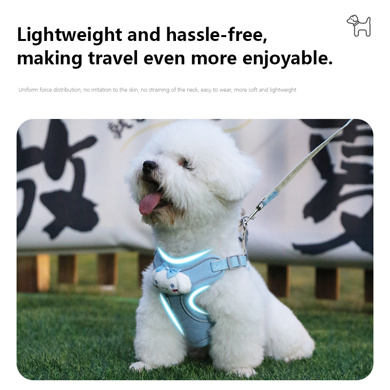 No-Pull Dog Harness Supplier - Adjustable Soft Padded Vest for Small Dogs Cartoon Prints