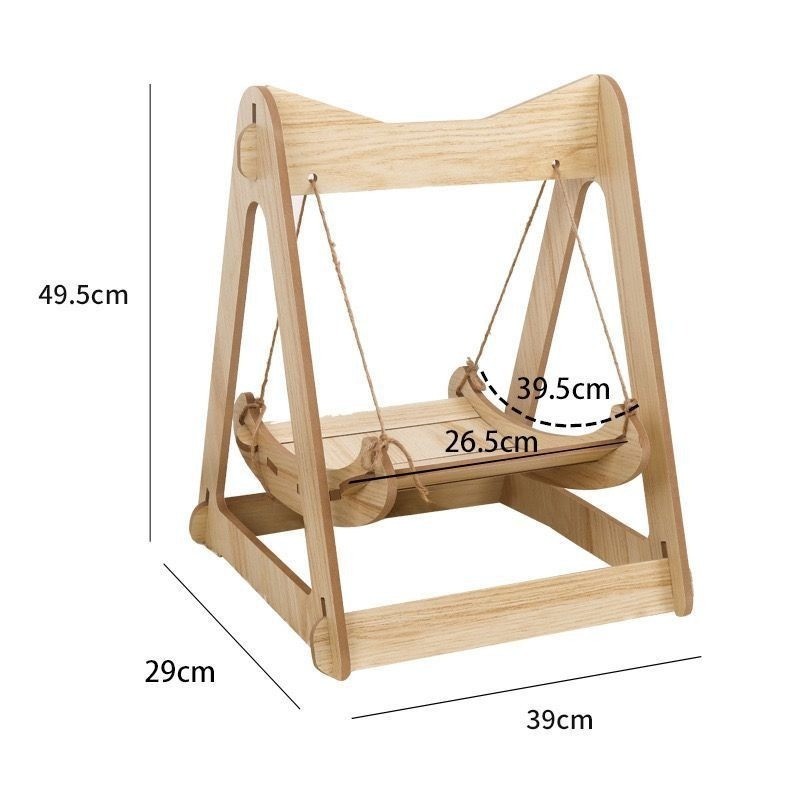 Pet Hammock Supplier - New 2025 Wood Cat Shaker Bed Double Swing Hanging Nest for Cats