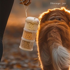 Pet Food Bucket Supplier - Portable Storage Container for Dog Walking Water Cup Kettle