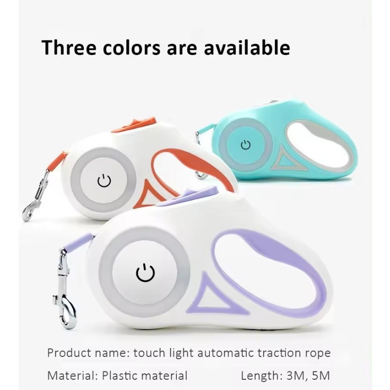 LED Dog Leash Manufacturer - Automatic Retractable Multifunctional Pet Lead with Light