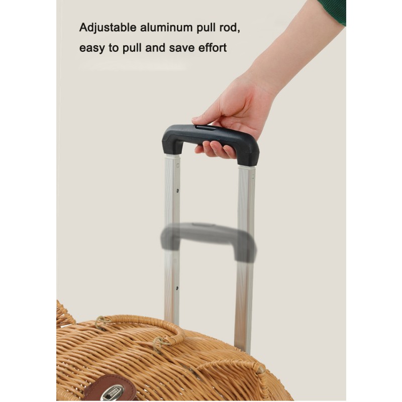 Cat Carrier Bag Manufacturer - Quickly Delivery Rattan Weaving Portable Trolley Bag Handmade