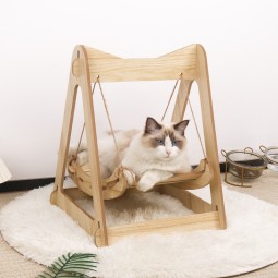 Pet Hammock Supplier - New 2025 Wood Cat Shaker Bed Double Swing Hanging Nest for Cats