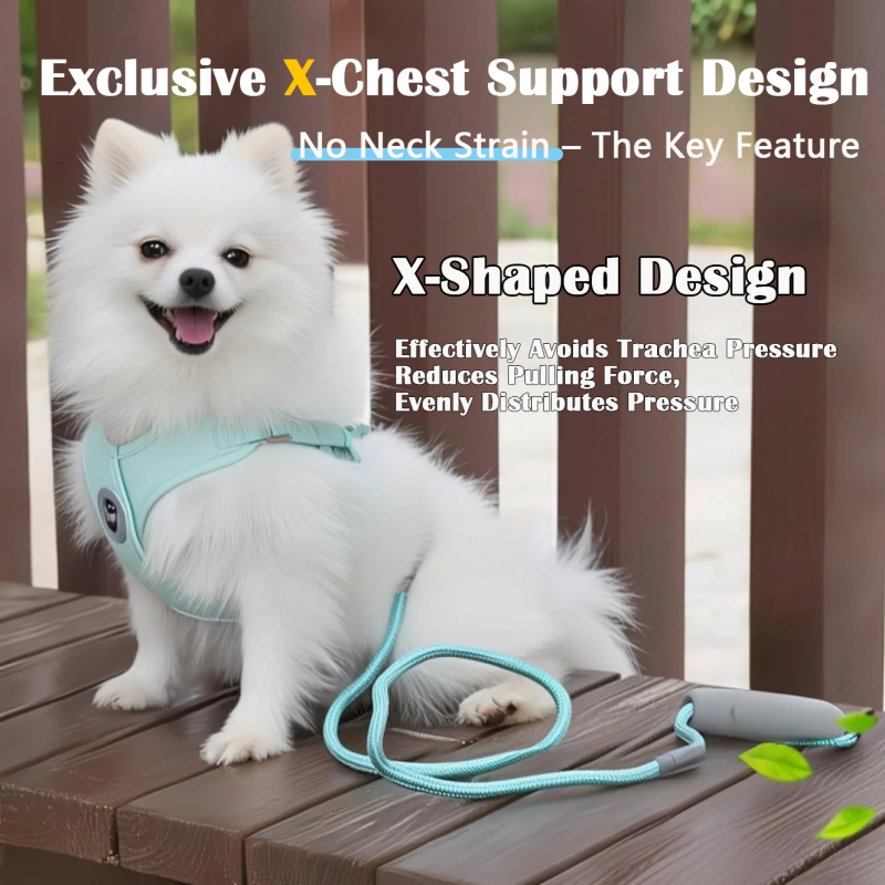 Soft Dog Harness Manufacturer - Small Medium Adjustable No Pull Padded Vest with Leash Ring
