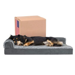 Sofa Dog Bed Manufacturer - Waterproof Square Shape Fluffy