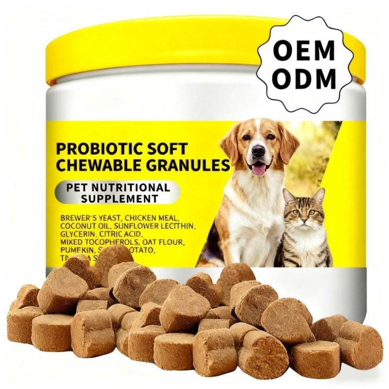 Pet Probiotic Supplier - OEM Low-Calorie Probiotic Treats for Dogs Cats Under 10kcal per Chew