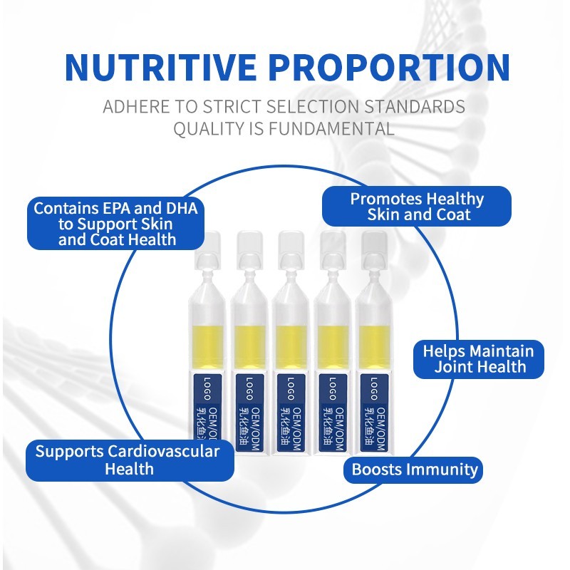 Pet Oil Supplement Factory - OEM Customizable Label Anti-Shedding Krill Oil Emulsified Fish Oil