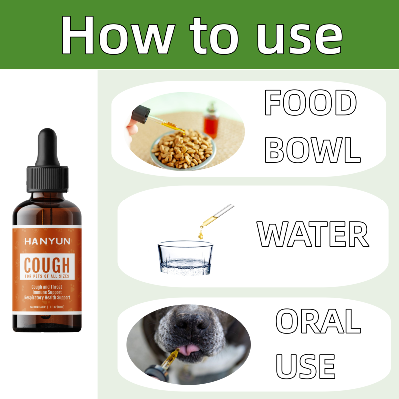 Pet Cough Supplement Supplier - Hanyun Pet Cough Immune Liquid Dropper Food Relieves Cough Wheezing