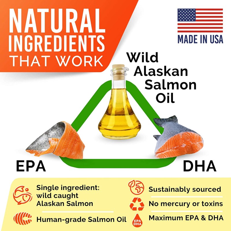 Pet Fish Oil Manufacturer - Wild Alaskan Salmon Oil 100% Pure Liquid Food Skin Coat Joints