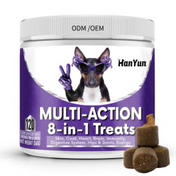 Pet Multivitamin Supplier - OEM ODM 8 in 1 Dog Multivitamin Soft Chew Glucosamine Salmon Oil