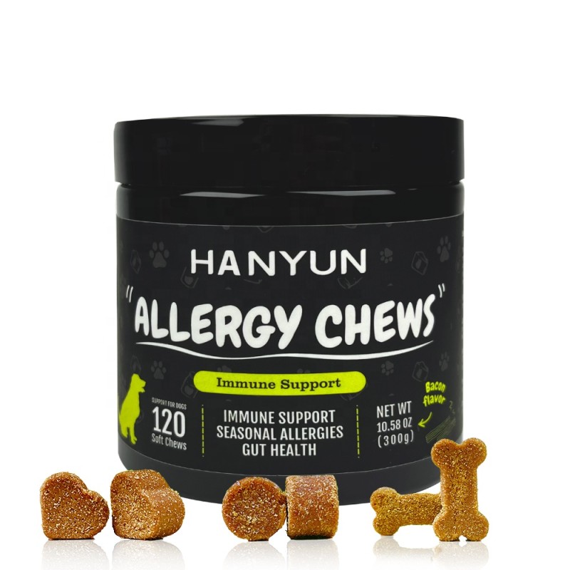 Pet Allergy Relief Manufacturer - Dog Allergy Relief Immunity Chews Omega-3 Salmon Probiotics