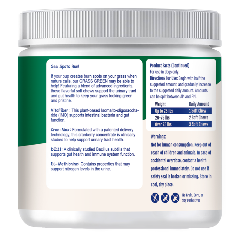 Pet Lawn Saver Factory - Private Label Dog Pee Lawn Spot Saver Prevent Grass Burn Spots Chews