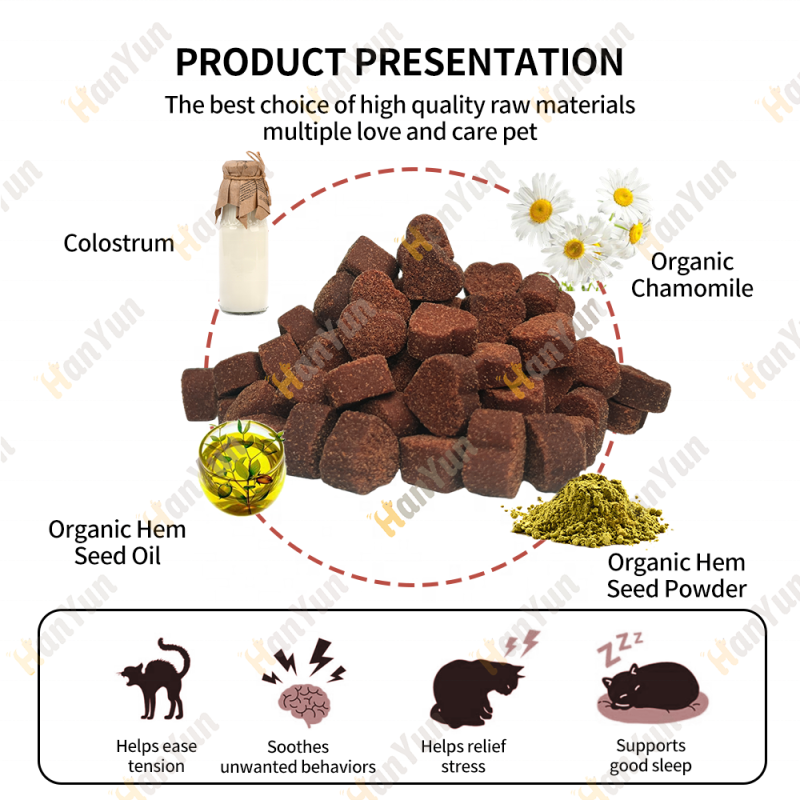 Pet Calming Chews Manufacturer - 100 Soft Calming Chews Anti-Anxiety Pet Food Supplement Stress Relief